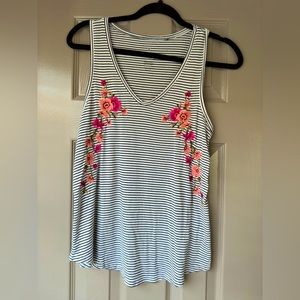 American Eagle Floral Striped Tank SOLD